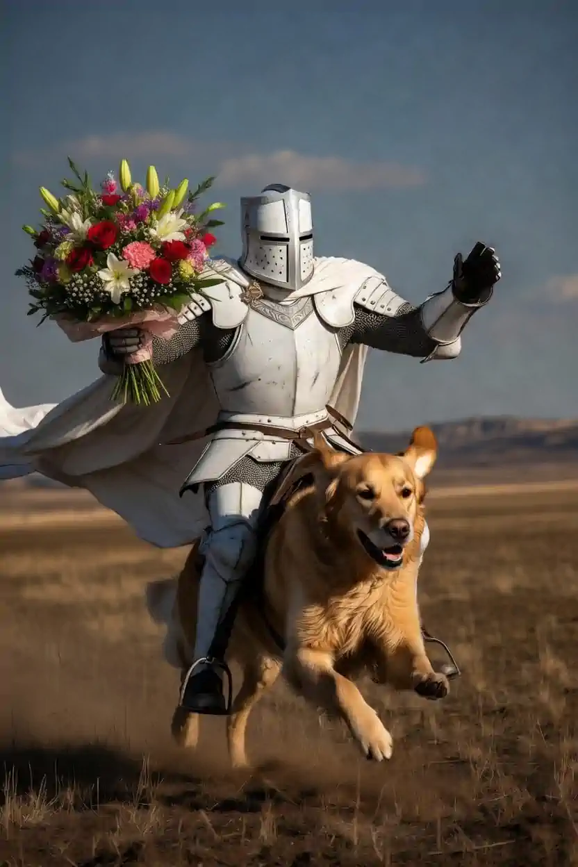 El caballero blanco y Poncho